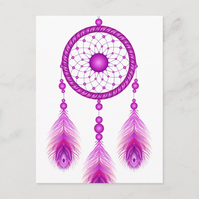 Pink Dreamcatcher Postkarte (Vorderseite)