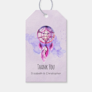 Pink Dreamcatcher Wedding Danke Geschenkanhänger