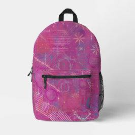 Pink Dreams Abstract  Bedruckter Rucksack