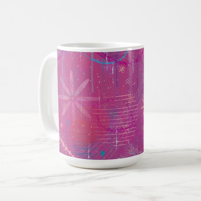 Pink Dreams Abstract  Kaffeetasse (Vorderseite Links)