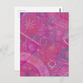Pink Dreams Abstract  Postkarte