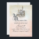 Pink Dreamy Fairy Tale Storybook Castle Sweet 16 Einladung<br><div class="desc">Anpassen mit jedem Text für JEDE VERANSTALTUNG.</div>
