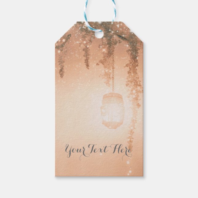 Pink Dreamy Rustic Forest Bevorzugung Geschenkanhänger (Vorderseite)