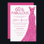 Pink Dress 60. Geburtstagsparty 60 & Fabulous Einladung<br><div class="desc">Pink Dress 60. Geburtstagsparty 60 & fabelhafte Einladungen Variationen zu der Einladung und passende Artikel in unserem Shop</div>