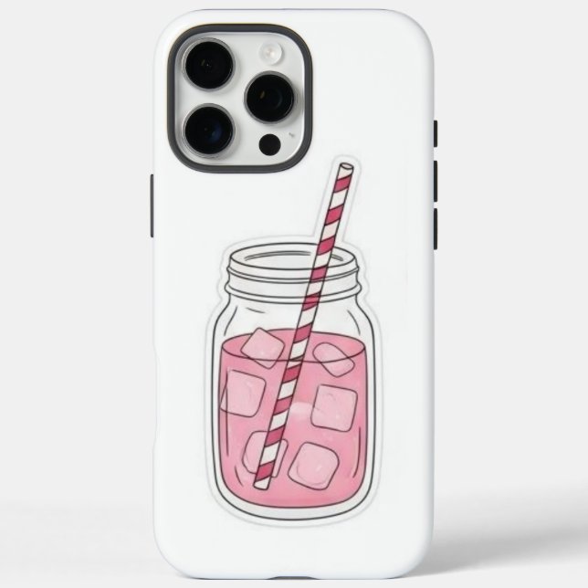 Pink Drink Mason JAR Handy Case (Rückseite)