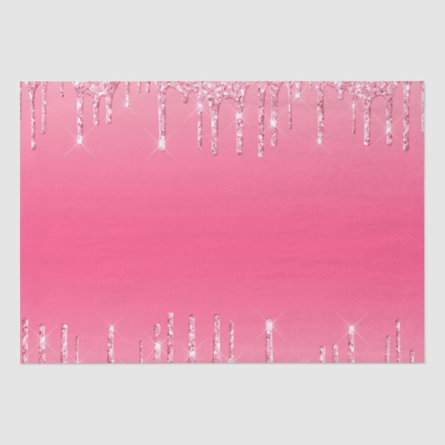 Pink Driving Glitzer Girly Trendy Chic Bling Seidenpapier (Vorderseite)