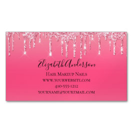 Pink Driving Glitzer Girly Trendy Chic Modern Magnetische Visitenkarte