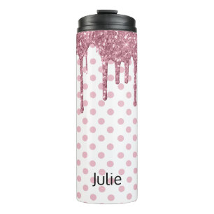 Pink Driving Glitzer Thermal Tumbler Thermosbecher