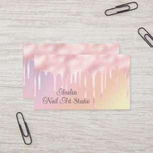 Pink Driving Paint Nail Art Visitenkarte