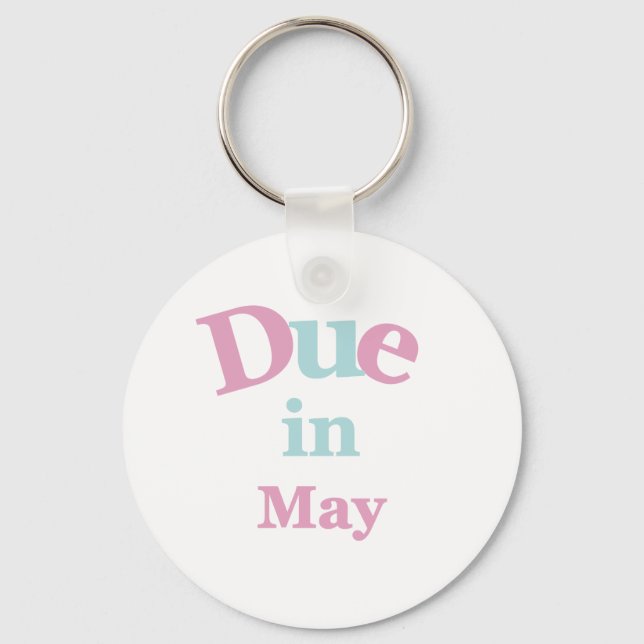 Pink Due in May Schlüsselanhänger (Vorderseite)