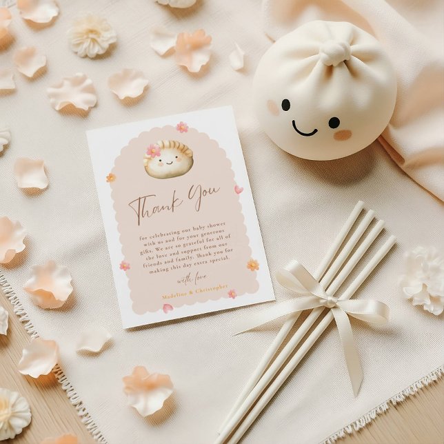 Pink Dumpling Baby Girl Dusche Danke Karte (Von Creator hochgeladen)