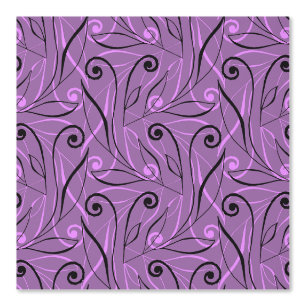 Pink Dusty Lila Elegant Foliage & Wirbel Klasse Tapete