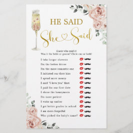 Pink Dusty Rose Brautparty sagte sie sagte