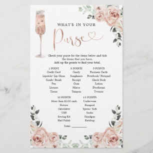Pink Dusty Rose Petals und Prosecco Purgame