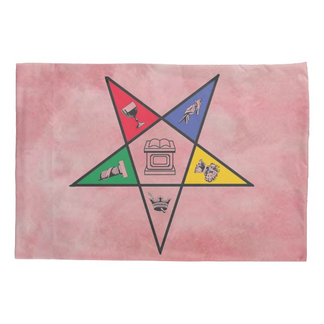 Pink Eastern Star Kissenbezug (Rückseite)