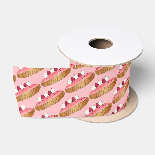 Pink Eclair Französisch Choux Konditorei Backwaren Satinband (Spule)