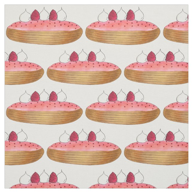 Pink Eclair Französisch Choux Konditorei Backwaren Stoff (Muster)