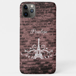 Pink Eiffel Tower Grunge Case-Mate iPhone Case