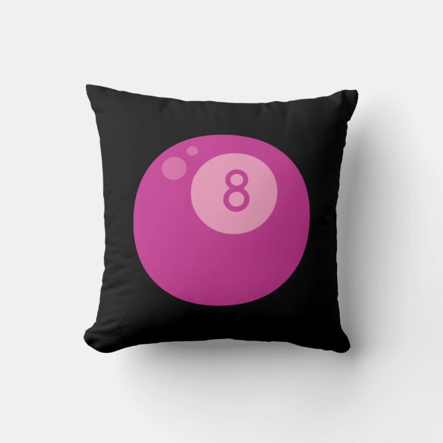 Pink Eightball Kissen (Vorderseite)