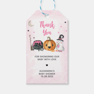 Pink ein kleines Boo Baby Dusche Fevor Tags Geschenkanhänger