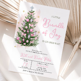 Pink ein kleines Bündel Joy Weihnachtsdusche Einladung
