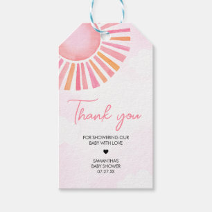 Pink ein wenig Ray von Sunshine Gefälligkeitstags Geschenkanhänger