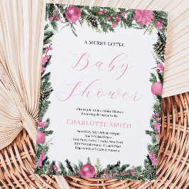 Pink eine kleine kleine kleine Babydusche Einladung