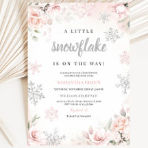 Pink eine kleine Schneeflocke Babydusche