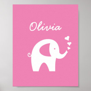 Pink Elefant Girl Zimmer Kinderzimmer Dekoration P