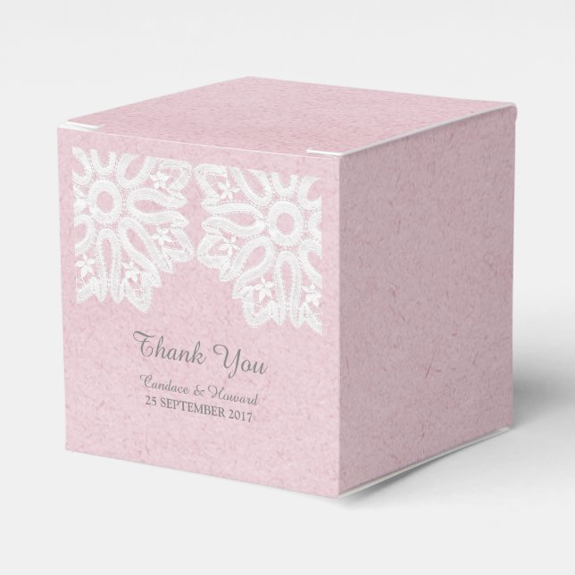 Pink Elegant Lace Fevor Boxen Geschenkschachtel (Vorderseite)