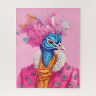 Pink Elegant Peacock Puzzle
