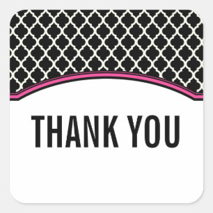 Pink Elegant Quartierfolie Danke Stickers