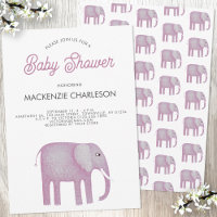 Pink Elephant Baby Dusche