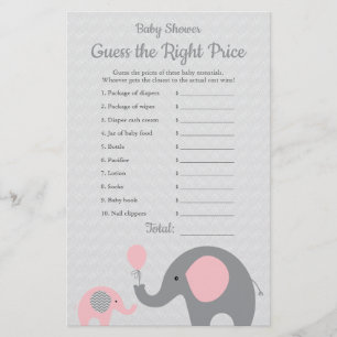 Pink Elephant Baby Dusche Preis ist das richtige S