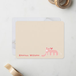 Pink Elephant Baby Girl Custom Danke Karte