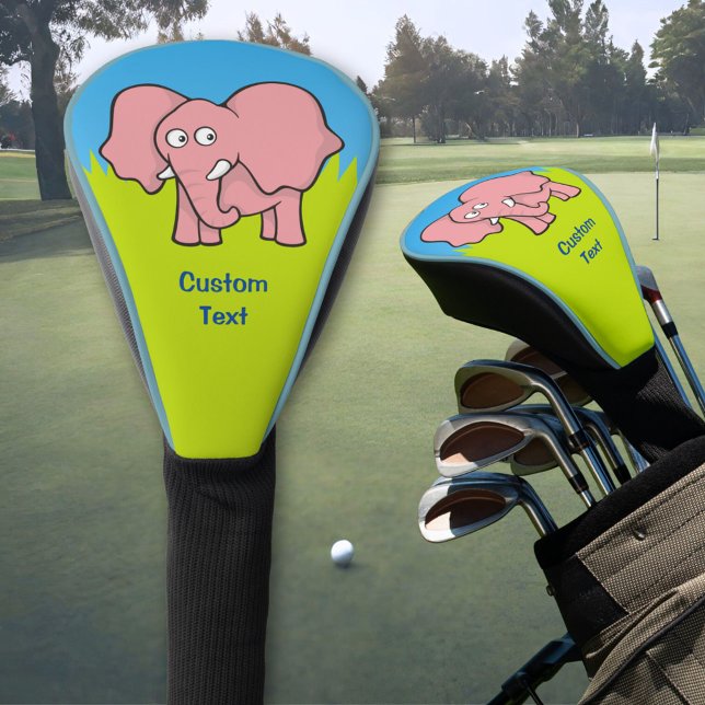 Pink Elephant Cartoon Golf Headcover (Von Creator hochgeladen)