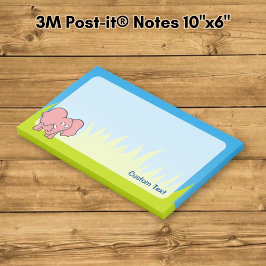 Pink Elephant Cartoon Post-it Klebezettel
