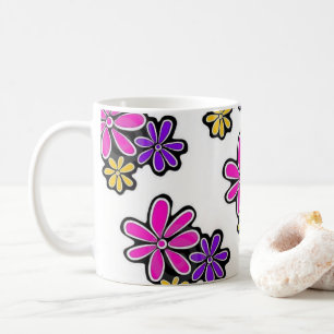 Pink Elephant Floral Tasse