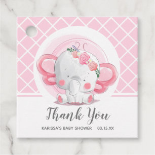 Pink Elephant Girl Baby Dusche Geschenkanhänger
