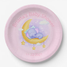 Pink Elephant Girl Baby Dusche