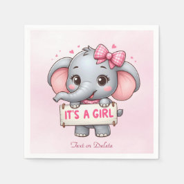 Pink Elephant Napkins Serviette