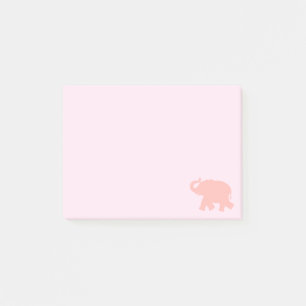Pink Elephant Silhouette Post-it Klebezettel