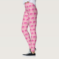 Pink Elephant Silhouetten Muster