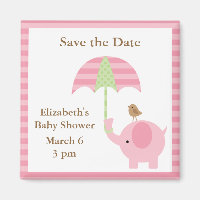 Pink Elephant Speichern Sie die Datumsmagnete