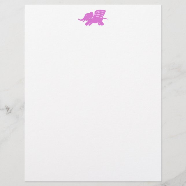 Pink Elephant Stationery (Vorderseite)