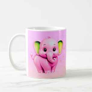 Pink Elephant Sweetheart Kaffeetasse
