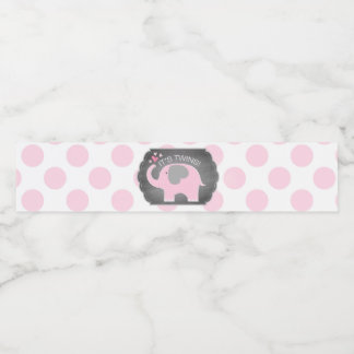 Pink Elephant Twin Girls Dot Baby Dusche