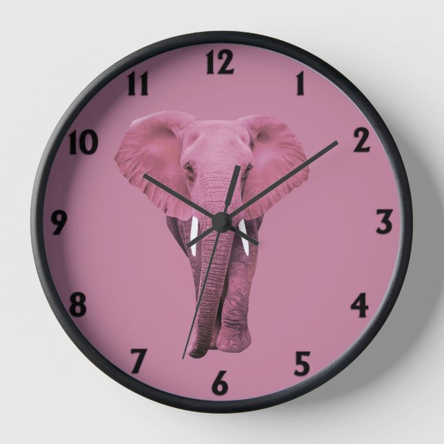 Pink Elephant Uhr (Vorderseite)