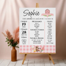 Pink En vichy Barnyard Jalons Poster brillant