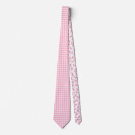 Pink En vichy Teddy Cravate